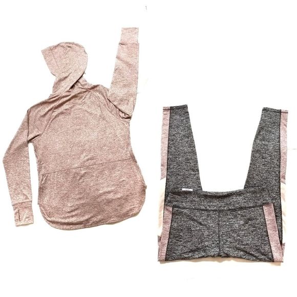 2 Piece Active Set Leggings Jacket Workout Yoga - Picture 3 of 8